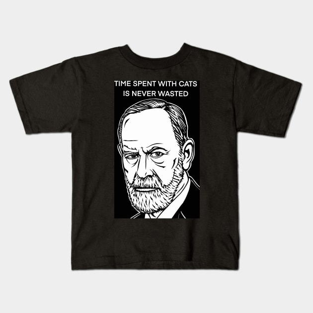 SIGMUND FREUD quote .7 - ink portrait Kids T-Shirt by lautir